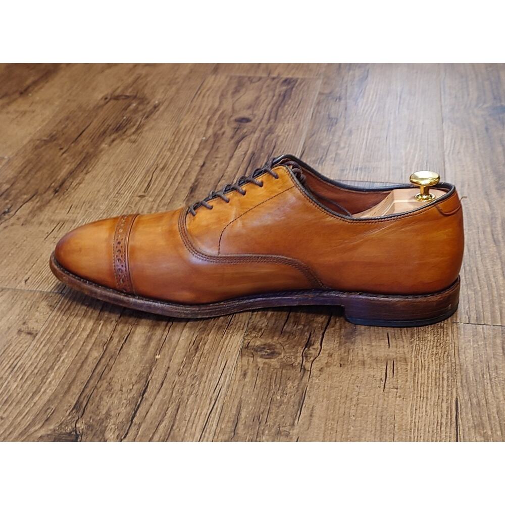 Allen Edmonds Fifth Avenue 11EEE (3E) Tan Brown Oxford Captoe Dress Shoes - Picture 7 of 10